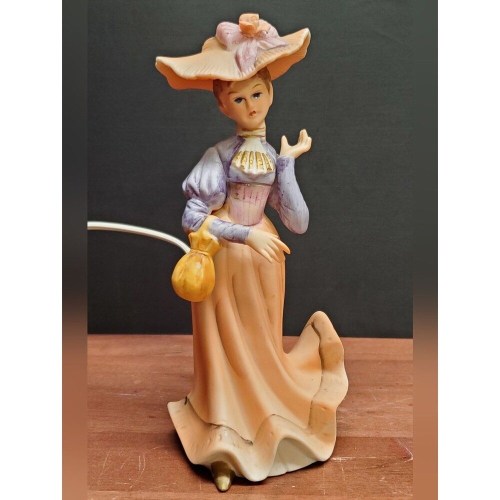 Vintage My Fair Lady Porcelain Victorian Accent Table Lamp Perfume Diffuser.